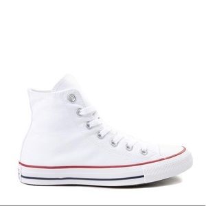 White high-top converse
